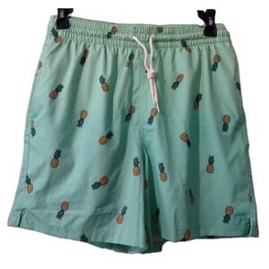 Swimsuit Wave Zone Medium 32/34 Mens Pineapple Bathing Suit Green Swim Shorts